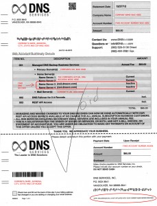 DNS Services Invoice